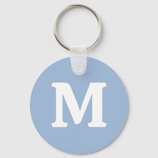 Cerulean blauw Effen Kleur Sleutelhanger (Voorkant)