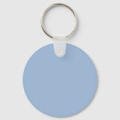 Cerulean blauw Effen Kleur Sleutelhanger (Achterkant)