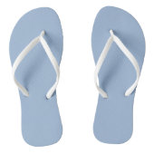 Cerulean blauw Effen Kleur Teenslippers (Voetbed)