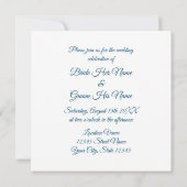 Cerulean blauw nautisch anker logo vierkante bruil kaart (Achterkant)