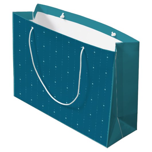 Cerulean Blauw - Vallende Sterren Gift Bag Groot Cadeauzakje (Achterkant Gekanteld)