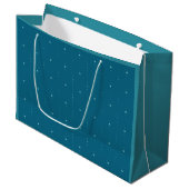 Cerulean Blauw - Vallende Sterren Gift Bag Groot Cadeauzakje (Voorkant Gekanteld)