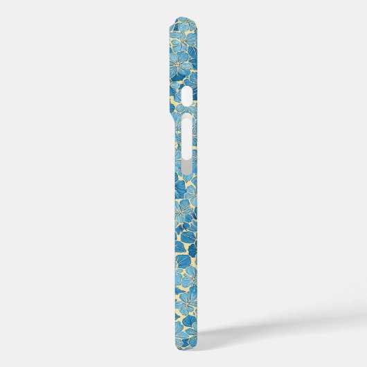 Cerulean bloemen patrooncover Case-Mate iPhone case (Achterkant / Links)