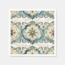 Cerulean Bloom Tapestry Feest Cocktailservet Servet