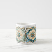 Cerulean Bloom Tapijt Espresso Kop (Voorkant)