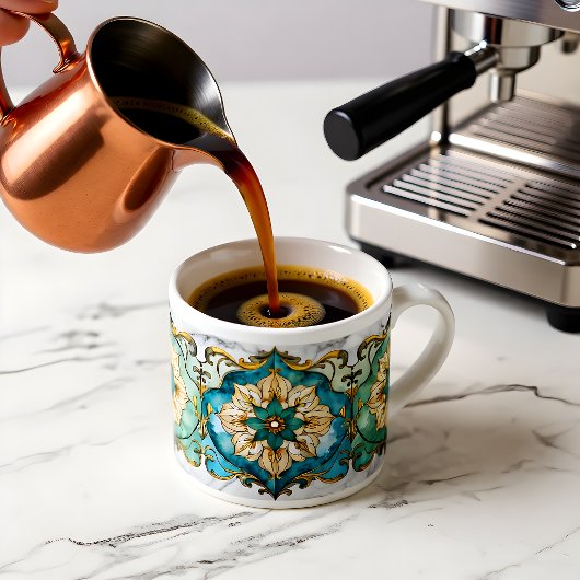Cerulean Bloom Tapijt Espresso Kop