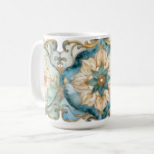 Cerulean Bloom Tapijt Mok (Voorkant links)
