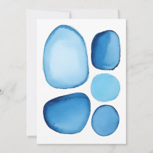 Cerulean Blue Essence Abstract Kaart
