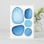 Cerulean Blue Essence Abstract Kaart (Staand voorkant)