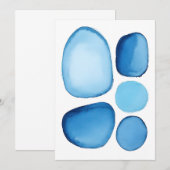 Cerulean Blue Essence Abstract Kaart (Voorkant / Achterkant)