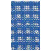 Cerulean Blue met witte Polka Dots Cartoon Bogen Tafelkleed (Voorkant)