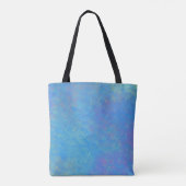 Cerulean Blue Modern gemarmerde Art Tote Bag (Achterkant)