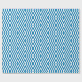 Cerulean Blue Moods Diamond Chevrons Cadeaupapier (Vlak)