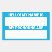 Cerulean Blue Name & Pronoun Labels (Voorkant)