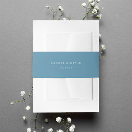 Cerulean Blue Personalized Wedding Uitnodigingen Wikkel