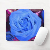 Cerulean Blue Roos Muismat (Met muis)