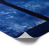 Cerulean - Blue & Silver Abstract Landscape Art Poster (Hoek)