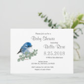 Cerulean Blue Warbler Bird Baby shower Kaarten (Staand voorkant)