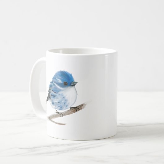 Cerulean Blue Warbler Bird Mokken (Voorkant links)