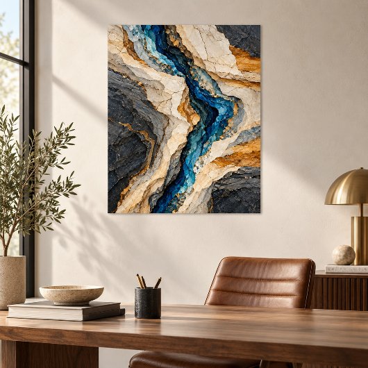 Cerulean Breuklijn Kunstprint Poster