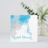 CERULEAN BUTTERFLY WEDDING VRIJGEZELLENFEEST KAART (Staand voorkant)