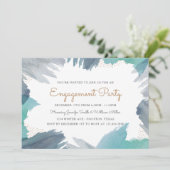 Cerulean Engagement Party Kaart (Staand voorkant)