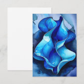 Cerulean Flow Abstract Bedankkaart (Voorkant / Achterkant)