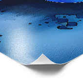 Cerulean Flow Abstract Foto Afdruk (Hoek)