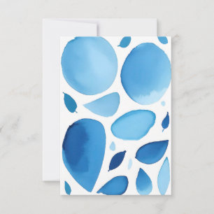 Cerulean Geometric Dream Abstract Bedankkaart
