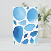 Cerulean Geometric Dream Abstract Bedankkaart (Staand voorkant)