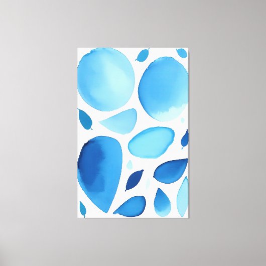 Cerulean Geometric Dream Abstract Canvas Afdruk (Voorkant)