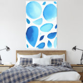 Cerulean Geometric Dream Abstract Canvas Afdruk (Insitu (Slaapkamer))