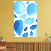 Cerulean Geometric Dream Abstract Canvas Afdruk (Insitu (Woonkamer))