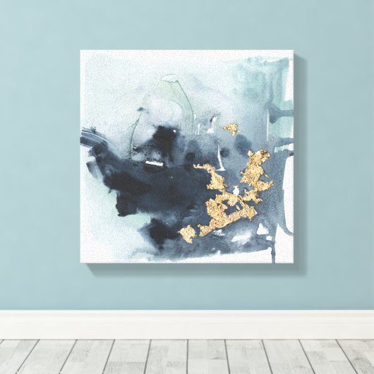 Cerulean & Gold Canvas Afdruk (Insitu (Houten vloer))