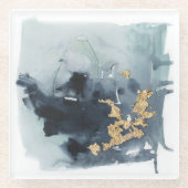 Cerulean & Gold Glazen Onderzetter (Voorkant)