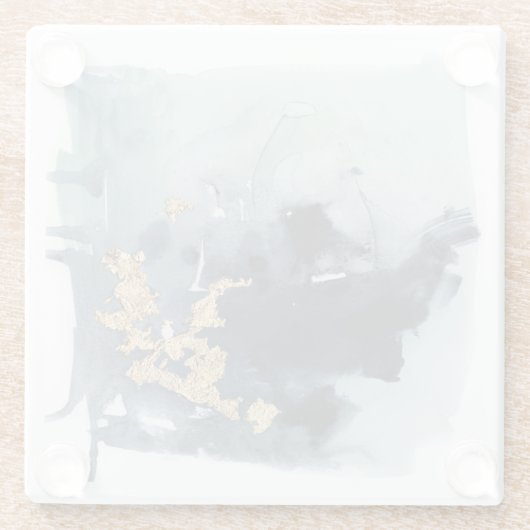 Cerulean & Gold Glazen Onderzetter (Achterkant)