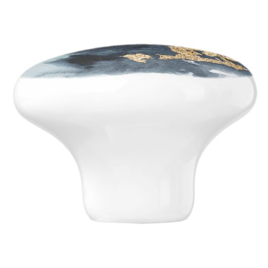 Cerulean & Gold Keramische Knop (Zijkant)