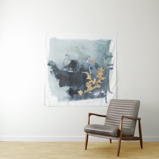 Cerulean & Gold Wandkleed (In situ)