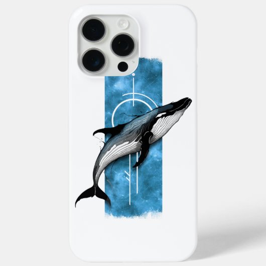 Cerulean Leviathan: Blauwe walvis Majesteit Case-Mate iPhone Case (Achterkant)