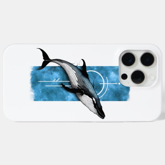 Cerulean Leviathan: Blauwe walvis Majesteit Case-Mate iPhone Case (Achterkant (horizontaal))