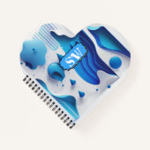 Cerulean Pulse Heart-Bound Personalized Journal Notitieboek (Voorkant)