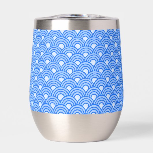 Cerulean Scales Stemless Wine Tumbler (Voorkant)