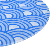 Cerulean Schubben Decoratieve Glas Snijplank (Hoek)