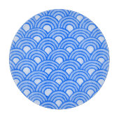 Cerulean Schubben Decoratieve Glas Snijplank (Voorkant)