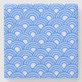 Cerulean Schubben Steen Onderzetter (Voorkant)