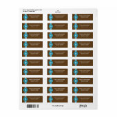 Cerulean sierlijke Stippen aangepaste monogram fam Etiket (Full Sheet)