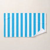 Cerulean Sky Blue & White Striped Bath Towel Set Bad Handdoek (Handdoek)