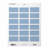 Cerulean Solid Color Etiket (Full Sheet)