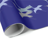 Cerulean verblijf: Blauwe kraan Cadeaupapier (Rol Hoek)