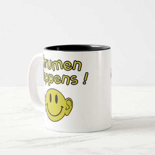 cerumen gebeurt tweekleurige koffiemok (Voorkant links)